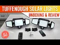 Tuffenough Solar Outdoor Security Lights 2500LM 210 LED with Remote Control UNBOXING REVIEW