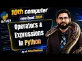 Operators and expressions in python in hindi urdu 10th class computer new book 2026