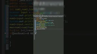 Find LCM Least Common Multiple of 2 input number using java