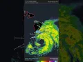 Radar Loop of Hurricane LaLa Hitting Hawaii