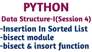insertion in sorted list using bisect module insertion in list using insort bisect function