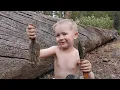Download Lagu Survival Camping with 4 yr Old - Trapping, Knapping, Friction Fire \u0026 Campfire Cooking