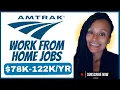 Amtrak is Hiring Work from Home Make 78k-
