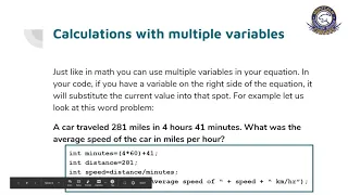 Using variables to Solve Math Problems in Java