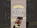 Create a scrolling text banner or marquee in Canva
