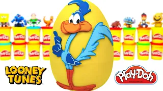 Huevo Sorpresa Gigante del Correcaminos de Coyote vs  Acme en Español Latino con Plastilina Play Doh