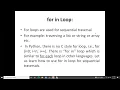 PPS Unit-II Part 2 While Loop For loop in python python