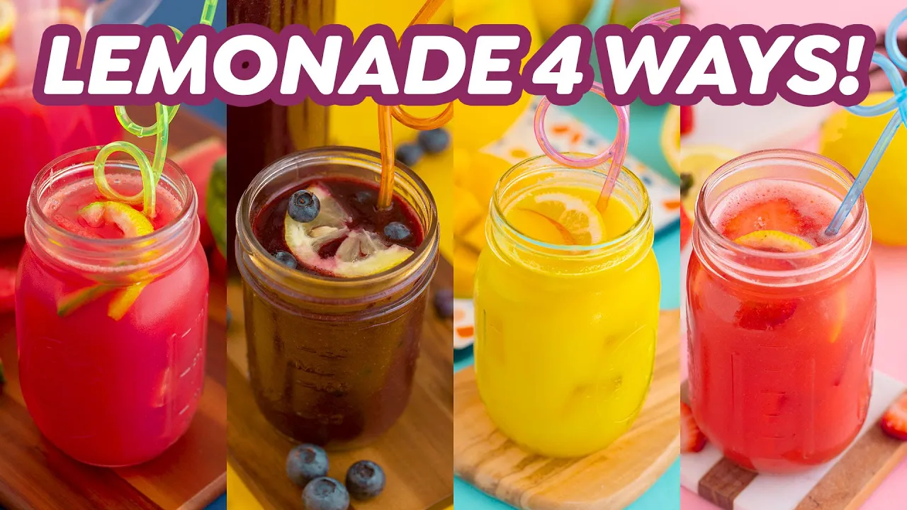 HOMEMADE LEMONADE 4 Ways  Strawberry, Mango & More!