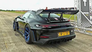 Supercars Accelerating! 918 Spyder, JCR 992 GT3 RS, Aventador SVJ, 812 Superfast, Divo, Chiron 300+