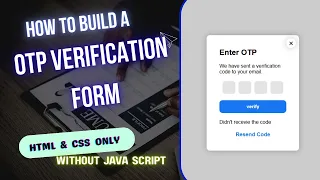 How to Build a OTP Verification Form Using HTML CSS