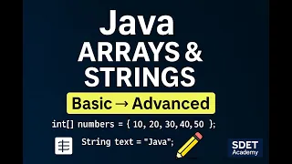 Java Arrays Strings Basic to Advanced with Examples Java Tutorial 2025