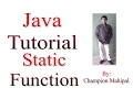 Learn Java Tutorial 14 Static function with example