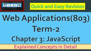 Web Applications 803 Chapter 3 JavaScript