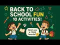 Back To School Can you do them all 10 Common School Activities
