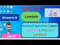 Lecture-18 Java8 Stream Lambda Terminal count anyMatch allMatch nonMatch