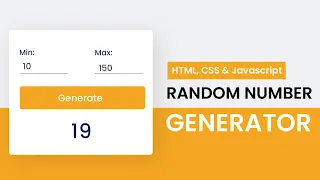 Random Number Between A Given Range HTML CSS Javascript