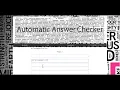 Automatic Answer Checker Project YouTube 2