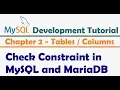 Check Constraint in MySQL and MariaDB Check Constraint in MySQL not working MySQL Tutorial