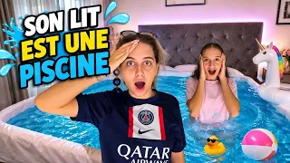 ON A TRANSFORMÉ LA CHAMBRE DE NOTRE MÈRE EN PISCINE ! #prank 