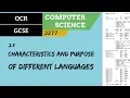 85 OCR GCSE J277 2 5 Characteristics and purpose of different languages