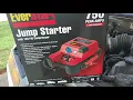 EVERSTART 750 Amp Jump Starter with 120 PSI Digital Compressor Review How to use