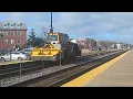 UP work truck and Two UP mow work vehicles passing Barrington metra station today Friendly workers