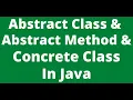 24 Java Abstract Class Abstract Method Concrete Class Urdu 12-01-2021