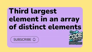 Find the Third Largest Element in an Array of Distinct Elements Using Java 8 Stream API