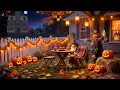 Download Lagu Cozy Halloween Backyard Ambience 🎃 | Crackling Fire \u0026 Crunchy Autumn Leaves Sounds for Relaxation