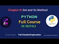 Chapter 8 Set and Its Method Python Course in Nepali