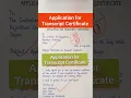 Application for Transcript Certificate Easy Format Sample Letter