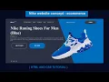 How to create eCommerce website Design using html and css Nike website concept - ecommerce