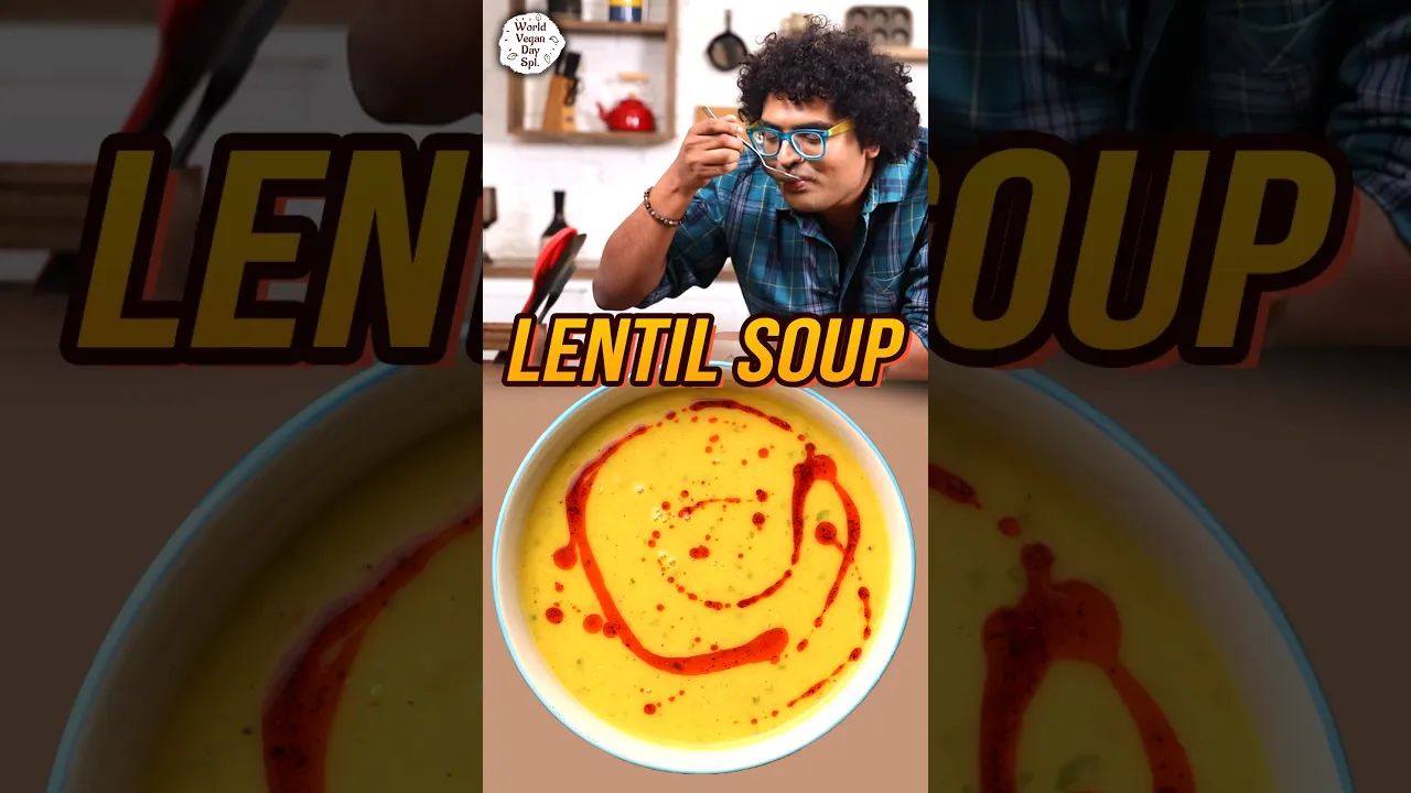 Red Lentil Soup Recipe   Healthy Vegan Red Lentil Soup Recipe For Diet #rajshrifood #shorts