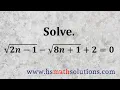 Solving Radical Equations - With Quadratic Equation Example