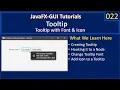 ToolTip Add Tooltip with Icon to a Button JavaFx GUI Tutorial