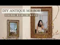 DIY Antique Gold Mirror Using Rub n Buff