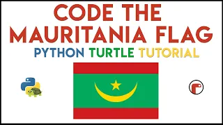 Python Turtle - Code the Mauritania Flag Tutorial