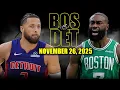 Boston Celtics vs Detroit Pistons Full Game Highlights - November 26 2025 NBA Season