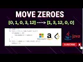 Frequently Asked Java Program 4 - Move Zeroes Leetcode 283 Java Solution