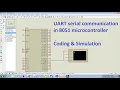 Serial communication coding and simulation in 8051 microcontroller