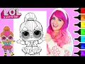 Coloring L O L Surprise Dolls Neon Q T Coloring Page Ohuhu Art Markers