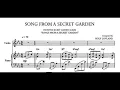 Song from a secret garden – piano accompaniment - for solo flute/violin