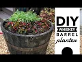 DIY Whiskey Barrel Planter from Home Depot