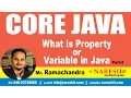 What is Property or Variable in Java Part 2 Core Java Tutorial Mr Ramachandra