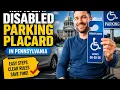 How to get a disabled parking placard in Pennsylvania