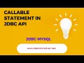 CallableStatement in JDBC API