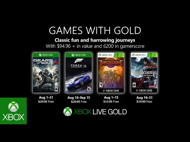 Xbox - August 2019 Games with Gold