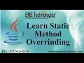 How To Static Method Overrinding In Java EME Technologies