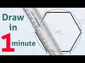 How to draw a regular hexagon knowing the length of one side Hexagon in engineering drawing