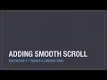 Bootstrap 4 Create a landing page - Adding smooth scroll